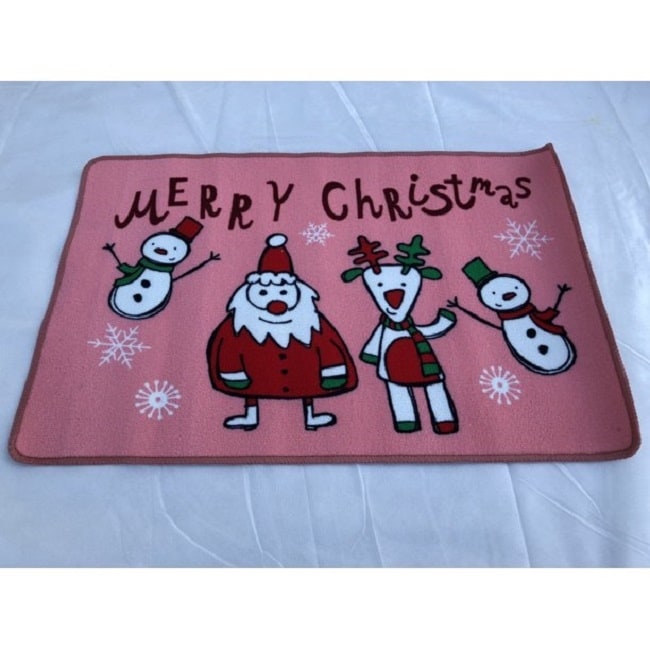 Wusteg Christmas Doormat Creative Christmas Series Snowflake Santa Snowman Doormat Printed Soft Non-Slip Floor Mat Indoor Outdoor Welcome Doormat 23.6 x 15.7 Inch 